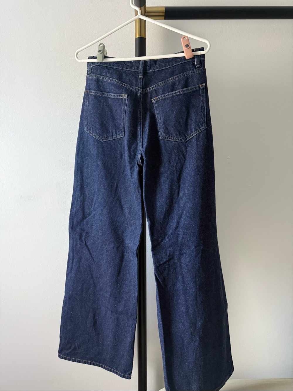 Reformation Cary High Rise Wide-Leg Jeans in Dark Blue - Picture 3 of 5